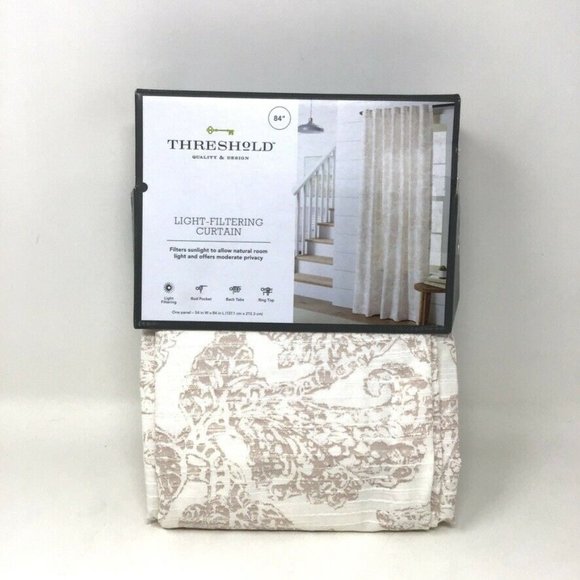 Threshold Charade Floral Light Filtering 1 Curtain - Picture 1 of 3